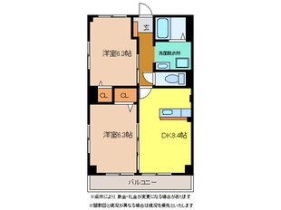 フレスコマンションⅢ　Ａ棟の物件間取画像